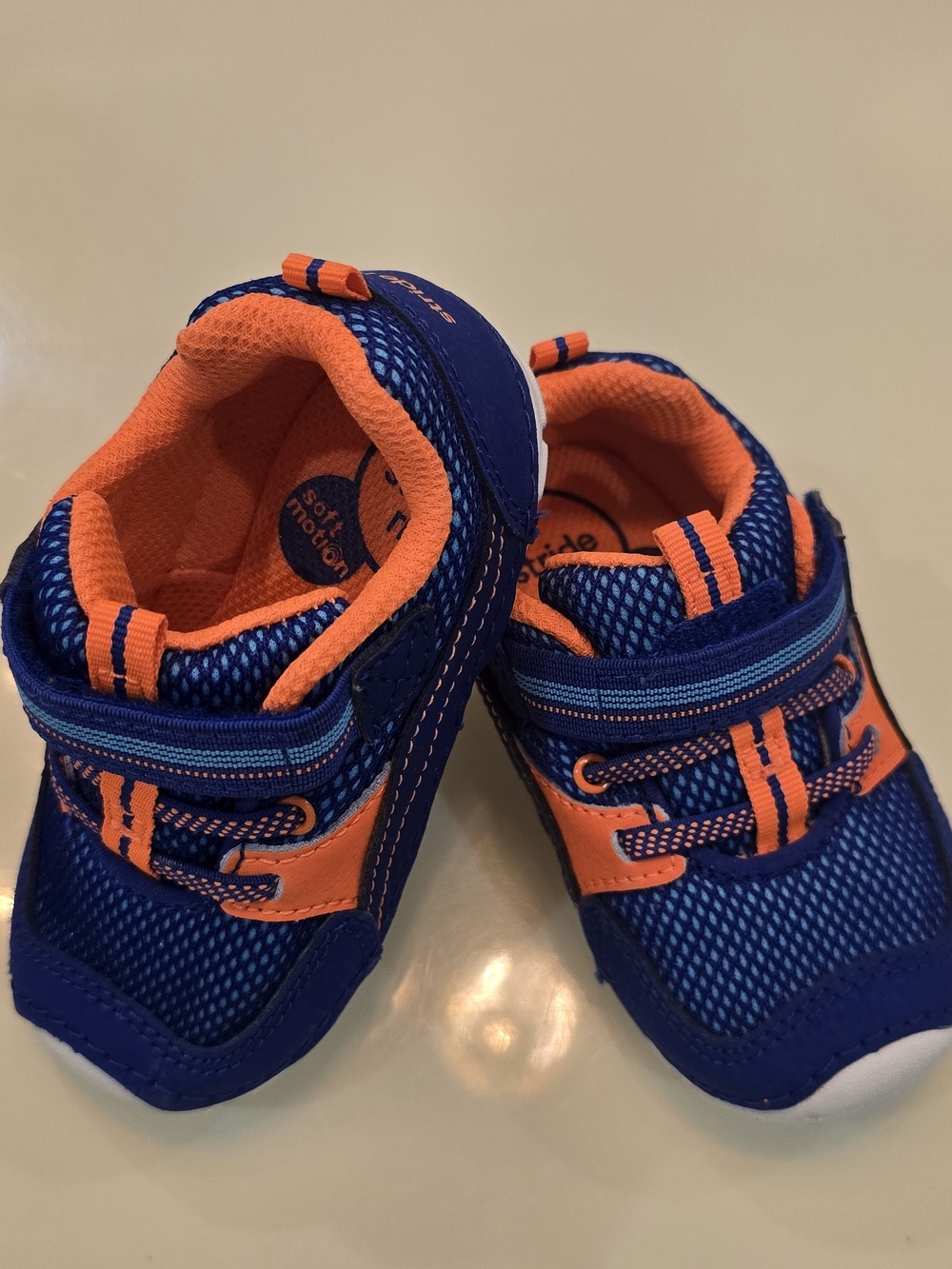 Stride Rite Toddlers' Navy Blue & Orange Mesh Sneakers